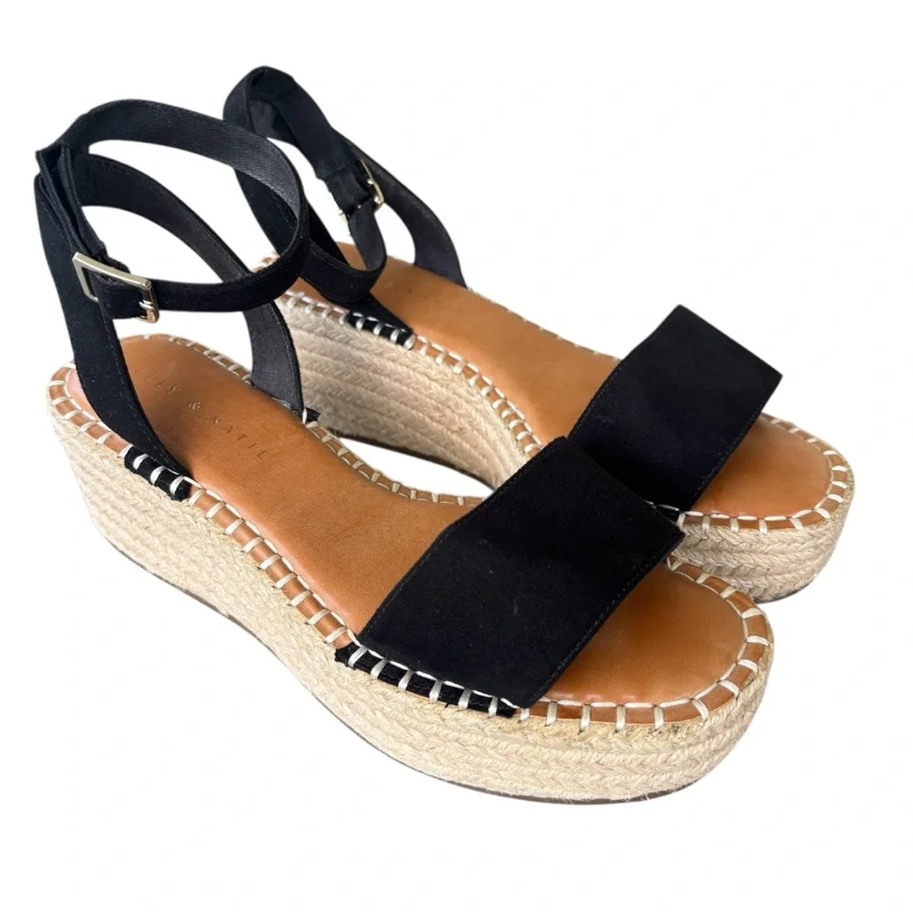 Kelly & Katie Faydrena Espadrille Wedge Sandals 7